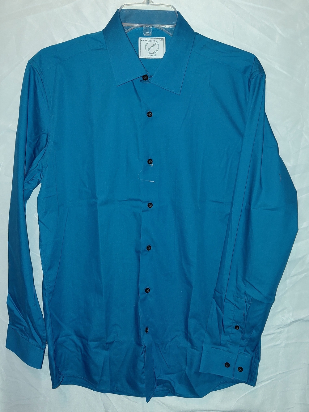Bespoke Teal Blue Long-Sleeve Dress Shirt #2514